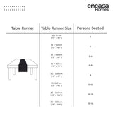Encasa Table Runner 13x72 in Long | Cotton Canvas Fabric | White Solid Color | Machine Washable & Durable Encasa XO