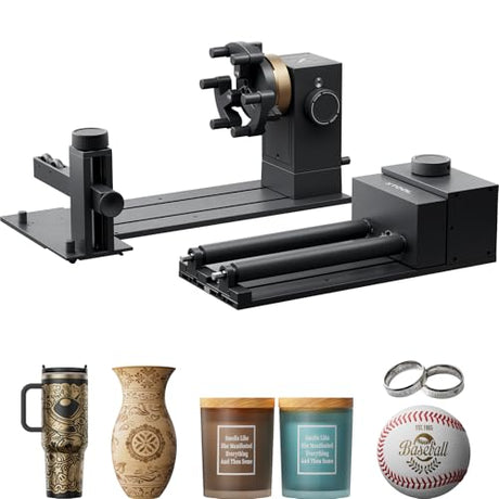 xTool RA3 World's First Smart MagSwap Rotary for xTool P3, F2 Ultra, F1 Ultra, F2 Laser Engraver, 360° LiDAR Mapping Alignment, Intelligent Rotary that Masters Engraving on Rings, Tumblers & Ornaments xTool