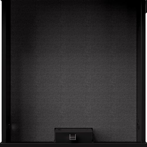 MyVoice End Table with Hidden Storage - Concealment Side Table with Fingerprint Lock, Steel Nightstand for Living Room, Bedroom, Quick-Access (Wood) MyVoice