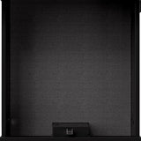 MyVoice End Table with Hidden Storage - Concealment Side Table with Fingerprint Lock, Steel Nightstand for Living Room, Bedroom, Quick-Access (Wood) MyVoice