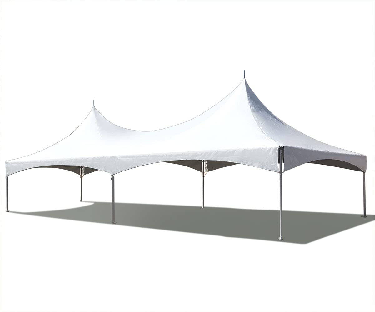 TENTANDTABLE 20-Foot by 40-Foot White High Peak Frame Style Party Tent for Weddings, Graduations, and Events TentandTable