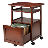 Winsome Piper Home Office, Walnut, 24.02"W x 29.65"H x 17.32"D Winsome