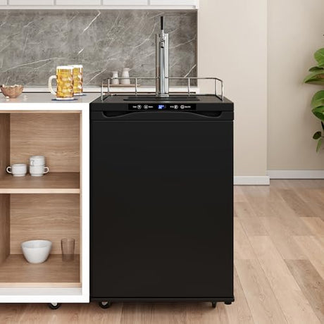 EdgeStar KC3000 Full Size Kegerator with Digital Display - Black EdgeStar