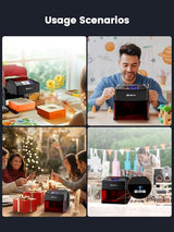 AlgoLaser 5W Smart Laser Engraver Machine: Portable Laser Engraver with 3.5" Touchscreen & AlgoOS System - Hand Draw/Wireless Transmission/SD Card/Offline - Laser Engraving for Wood, Leather AlgoLaser