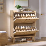 LEYAOYAO Shoe Storage Cabinet with 2 Flip Drawers，Narrow Shoe Storage Cabinet Organizer with Legs for Entryway Hallway, Living Room, Bedroom，Hidden Slim Storage Narrow Shoe Rack Cabinet,Natural LEYAOYAO