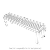 Furinno FG181110-C Tioman Outdoor Backless Bench, Natural,1-Pack Furinno