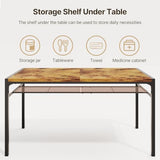 Gizoon Dining Table Set for 6 with Chairs, 7-Piece Kitchen Table Set for Small Space, Apartment, Kitchen, Dining Room, Space-Saving Gizoon