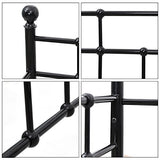 HOMERECOMMEND Metal Daybed Frame Twin Metal Slats Platform Base Box Spring Replacement Bed Sofa for Living Room Guest Room (Twin, Black) HOMERECOMMEND