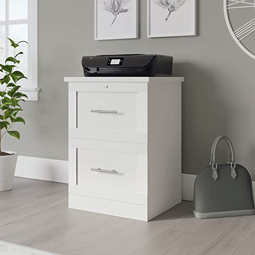 Realspace® 17" D Vertical 2-Drawer File Cabinet, White Realspace