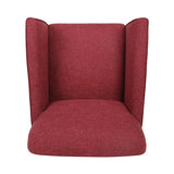 neolun Stylish and Comfortable Traditional Armchair for Living Room, Tweed Upholstery, Retro Design, Red neolun