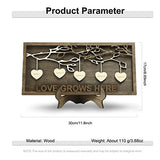 Jeweidea Personalized Family Sign with 2-9 Names Custom Wooden Tree of Life Frame Engraved Wood Plaques Decor Birthday Gift for Mother Women Jeweidea