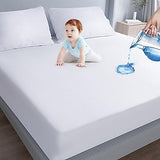 Waterproof Mattress Protector Twin Size,Mattress Cover Protector, Smooth Top Mattress Protector for Kids, Breathable Skin Friendly and Noiseless Fitted Sheet,Twin Size,Polyester Moonsea