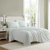 Laura Ashley - Sheets, Cotton Percale Bedding Set, Lightweight & Breathable Room Essentials (Heirloom Ditzy Green, King) Laura Ashley