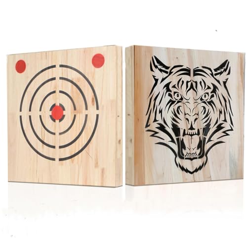 VKEDA Axe Throwing Wooden Target with Handles VKEDA