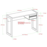 Walker Edison Fluted Drawer Writing Laptop Desk, 46 Inch, Black/Walnut Walker Edison