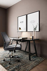 SIMPLIHOME Dylan SOLID WOOD Modern Industrial 60 inch Wide Home Office Desk, Writing Table, Workstation, Study Table Furniture in Black SIMPLIHOME