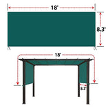 BenefitUSA 18' x 8.3' Universal Replacement Canopy Top Cover for Pergola Structure (Green) BenefitUSA