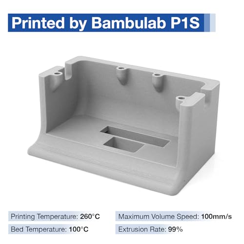 Nylon Glass Filled Filament Grey Nylon Glass Fiber 1.75mm PA GF 3D Printer Filament PA6-GF 1kg with Reusable PC Spool yxpolyer