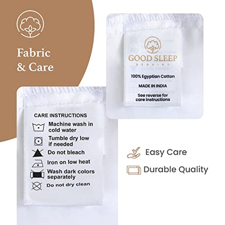 Good Sleep Bedding Flat Sheet Twin XL - 1 Pc, 100% Egyptian Cotton Flat Extra Long Twin Sheets for Dorm, 800 TC Twin XL Flat Sheet, Luxury Soft Flat Bed Sheets - Ivory Good Sleep Bedding