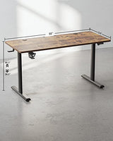 FEZIBO Height Adjustable Electric Standing Desk, 55 x 24 Inches Stand up Table, Sit Stand Home Office Desk with Splice Board, Rusticbrown FEZIBO