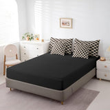 Erosebridal Geometric Plaid Twin Comforter Set 7 Piece Beige Black Brown Checkerboard Bed in A Bag with Sheets Checkered Grid Bedding Set for Kids Boys Men,Modern Aesthetic Bed Set Erosebridal
