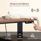 UPOSOJA L Shaped Standing Desk Adjustable Height, 53" Electric Office Desk with File Drawers & Storage Shelves, Sit Stand Corner Computer Desk with Power Outlets, Pegboard, 6 Hooks, Black & Walnut UPOSOJA