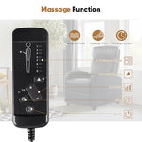 DUMOS Recliner Chair for Adults, Massage Reclining Chair for Living Room, Adjustable Home Theater Seating Single Sofa with PU Leather Padded Seat Backrest and Footrest, Modern Black DUMOS