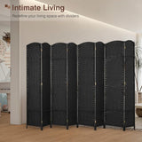 Room Divider 8 Panel 5.6 FT Tall Privacy Screen Waterproof Wood Frame Partition Room Dividers and Folding Privacy Screens Freestanding Wall Divider Indoor and Outdoor for Portable Room Separation PayLessHere