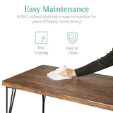 Best Choice Products 5-Piece Metal and Wood Indoor Modern Rectangular Dining Table Furniture Set for Kitchen, Dining Room, Dinette, Breakfast Nook w/ 4 Chairs - Drift Brown Best Choice Products