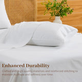 Bedlifes Deep Pocket Sheets 18-24 Inch, King Size Egyptian Cotton 1000 Thread Count, 4-Piece - Fits Extra Thick Mattresses, Cooling & Breathable (White) Bedlifes