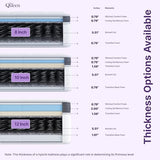 NapQueen 8 Inch Maxima Hybrid Mattress, Full Size, Cooling Gel Infused Memory Foam and Innerspring Mattress, Bed in a Box, White & Gray NapQueen