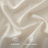 Bedsure Queen Sheet Set, Rayon Derived from Bamboo, Cooling Sheets, Breathable & Soft, Deep Pocket Up to 16", Hotel Luxury Silky Bedding for Hot Sleepers, Light Beige Bedsure
