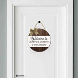 DLONVOH 12IN Grandchildren Are Always Close To The Love Sign For Front Door Porch Rustic Farmhouse Wooden Funny Welcome Sign For Home Wall Decor Gifts For Grandparents Grandma Grandpa Dlonvoh