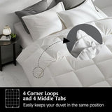 Beautyrest Goose Down Fiber Comforters Twin Size, All Season Luxury White Duvet Insert, 100% Cotton Fabric, Hotel Collection Fluffy Breathable Bedding Comforters, 8 Corner & Center Loops, 68x90 Inch Beautyrest