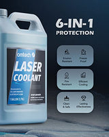 OMTech CO2 Laser Coolant Non Conductive Liquid Cooler Heat Transfer Fluid for Laser Engraver Water Chiller, Prediluted Antifreeze Coolant for Laser Tubes, 1 gal Blue Transparent Water Cooling Solution OMTech