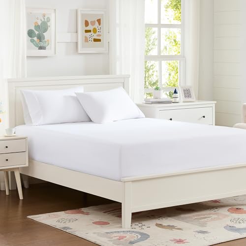 Hotella 100% Microfiber Ultra Soft 60"x80" Queen Size Fitted Sheet Only, Up to 14 inch Deep Pocket Bottom Sheet, Stay in Place Hotel Bedding Matress Protector, Machine Washable, Non-Fade, White Hotella