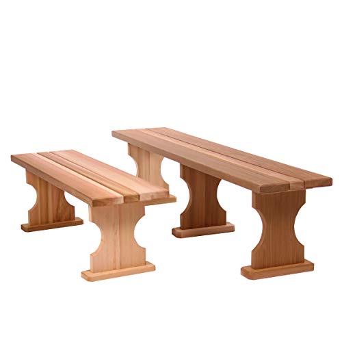 All Things Cedar 4-ft Natural Cedar Backless Bench All Things Cedar