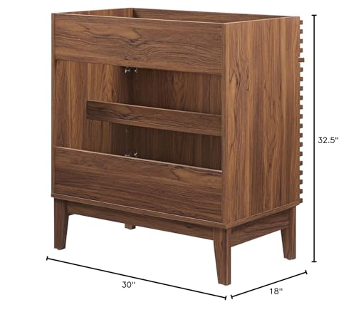 Modway Render 30" Bathroom Vanity in Walnut - Sink Basin Not Included Modway