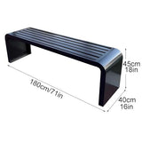 Steel Frame Outdoor Indoor Bench, Outdoor Benches Weatherproof, Art Deco Alloy Picnic Bench, All Weather Resistant Backless Patio Garden Bench, for Garden, Porch, Park, Balcony, Outside(Yellow,180CM/7 FQWYNMZ
