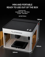 Atomstack P1 Dual Laser Engraver,5W Diode and 1.2W Infrared Portable Laser Engraving Machine for Jewelry, Metal,Plywood,Leather,4.3 * 4.3" Engraving Area,Free Atomstack App ATOMSTACK