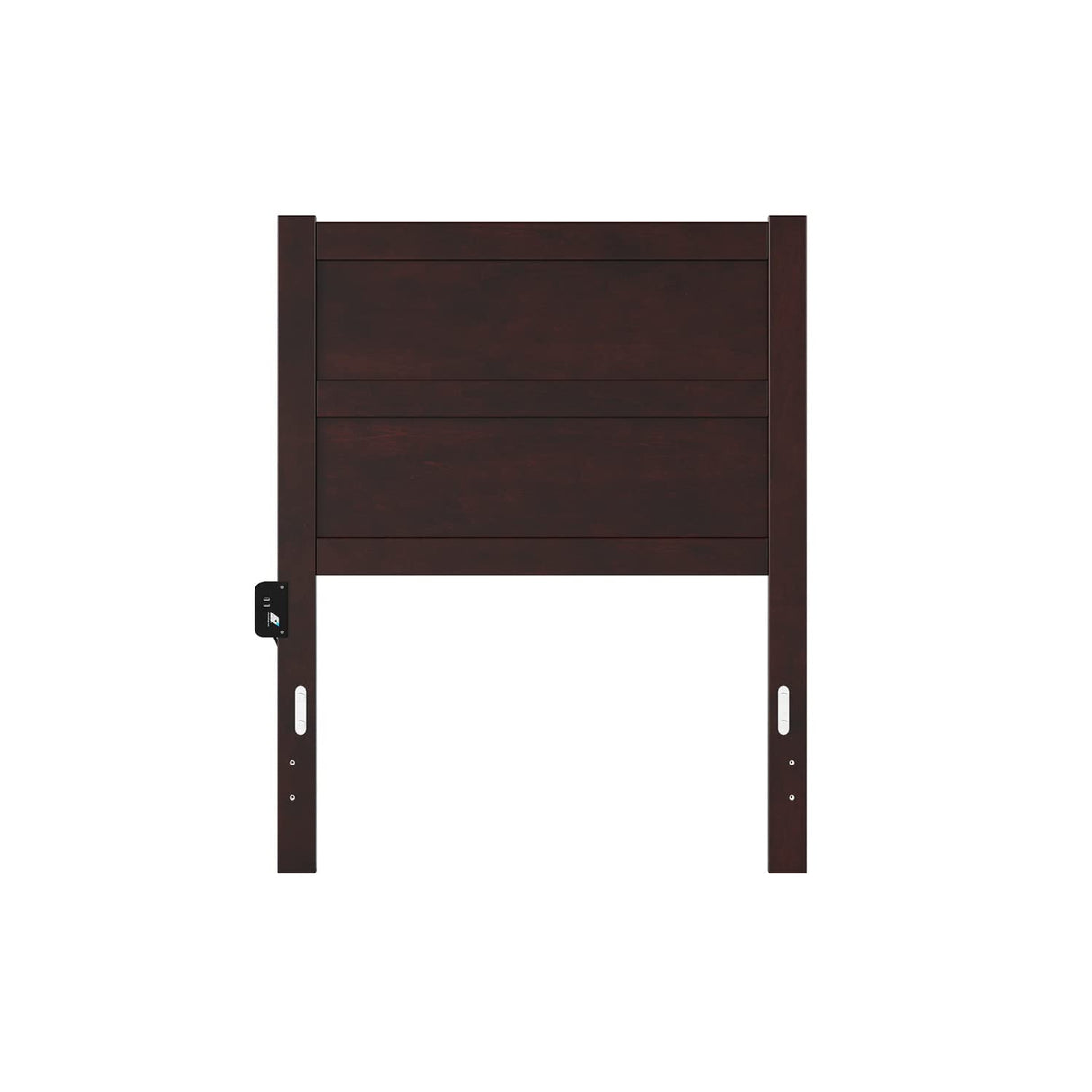 AFI, NoHo Solid Wood Panel Headboard with Attachable USB Charger, Twin, Espresso AFI