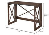 Stakmore Folding Desk with Built in 100V outlet and USB, Espresso Finish Stakmore