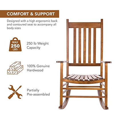 Shine Company Vermont Rocking Chair – Oak - WoodArtSupply