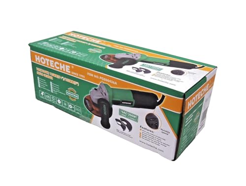 Hoteche 4-1/2"" 5"" Electric Variable Speed Angle Grinder 10AMP P800426A, Green Hoteche