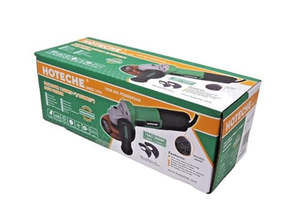 Hoteche 4-1/2"" 5"" Electric Variable Speed Angle Grinder 10AMP P800426A, Green - WoodArtSupply