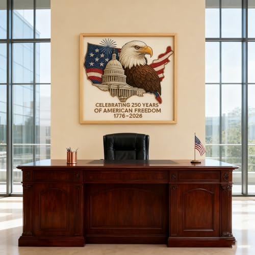 Flag of The United States of America, DIY Diamond Painting Kit Celebrating 250 Years of American Independence 1776-2026 Diamond Art Kits (red) WoodArtSupply