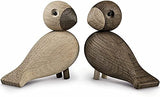 Kay Bojesen Lovely 1 Pair of Figurines 9 cm Song Birds Decoration Wooden, Brown Kay Bojesen