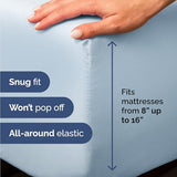 Twin Size 3 Piece Sheet Set - Comfy Breathable & Cooling Bed Sheets Set - Hotel Luxury Bedding for Women, Men, Kids, Teens, Boys & Girls - Deep Pockets, Ultra-Soft, Wrinkle Free - Oeko-Tex - Sky Blue CGK Unlimited