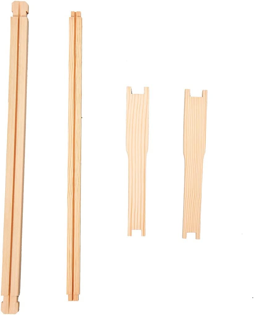 Honey Lake Medium Beehive Frames and Foudations Kit,10 Pack Super Wooden Frames and Natural Beeswax Dipped Plastic Foundations for Beekeeping (Black) Honey Lake