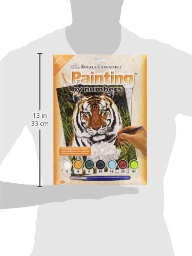 Royal Brush Junior Small Paint by Number Kit 8-3/4"X11-3/4-Tiger in Hiding Royal & Langnickel